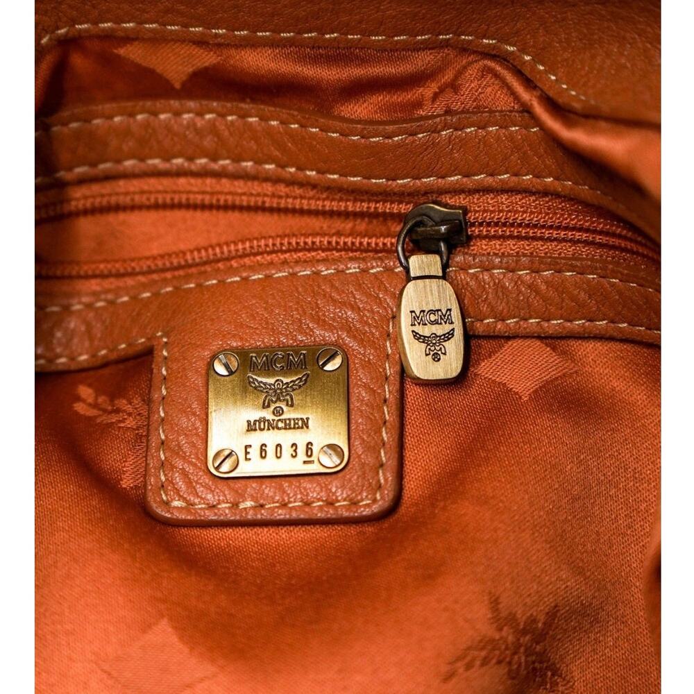 MCM Vintage Brown Leather Braided Strap Hobo Bag - Picture 4 of 9